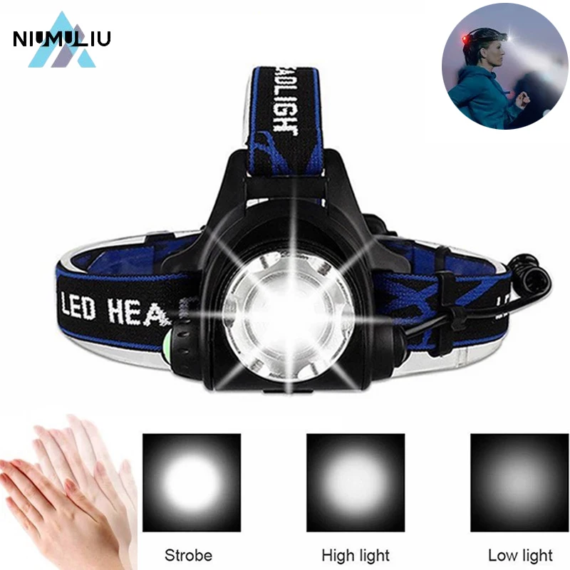 

C5 LED 8000LM USB Headlamp 18650 Zoom Head Lights Waterproof Forehead Headlights Rechargeable Torch Hunting Mining Fishing Light