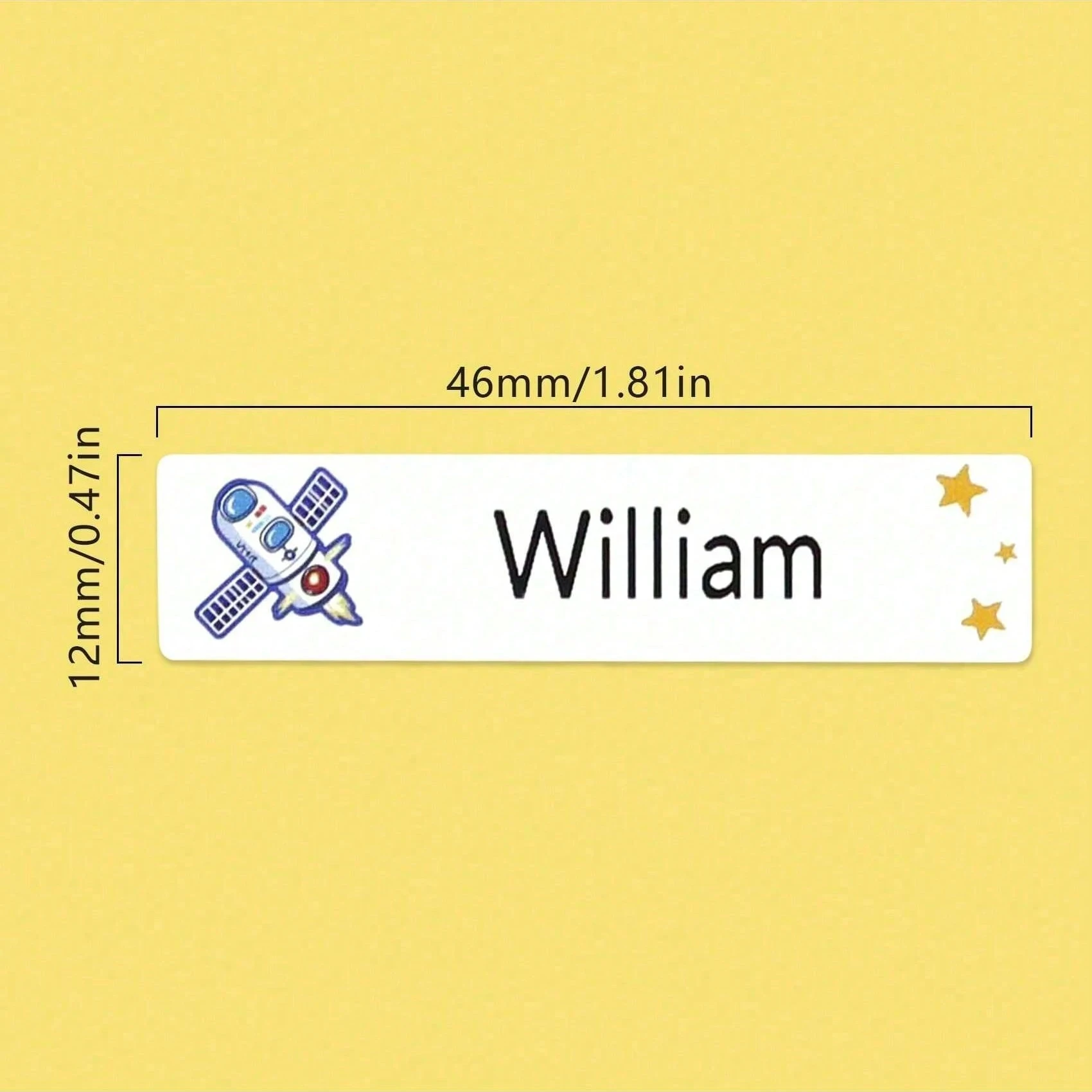 4.6*1.2 سنتيمتر ملصقات اسم مخصص ، تسميات اسم شخصية للأطفال ، العودة إلى المدرسة التموين للأطفال ، علامات أسماء مخصصة مقاوم للماء
