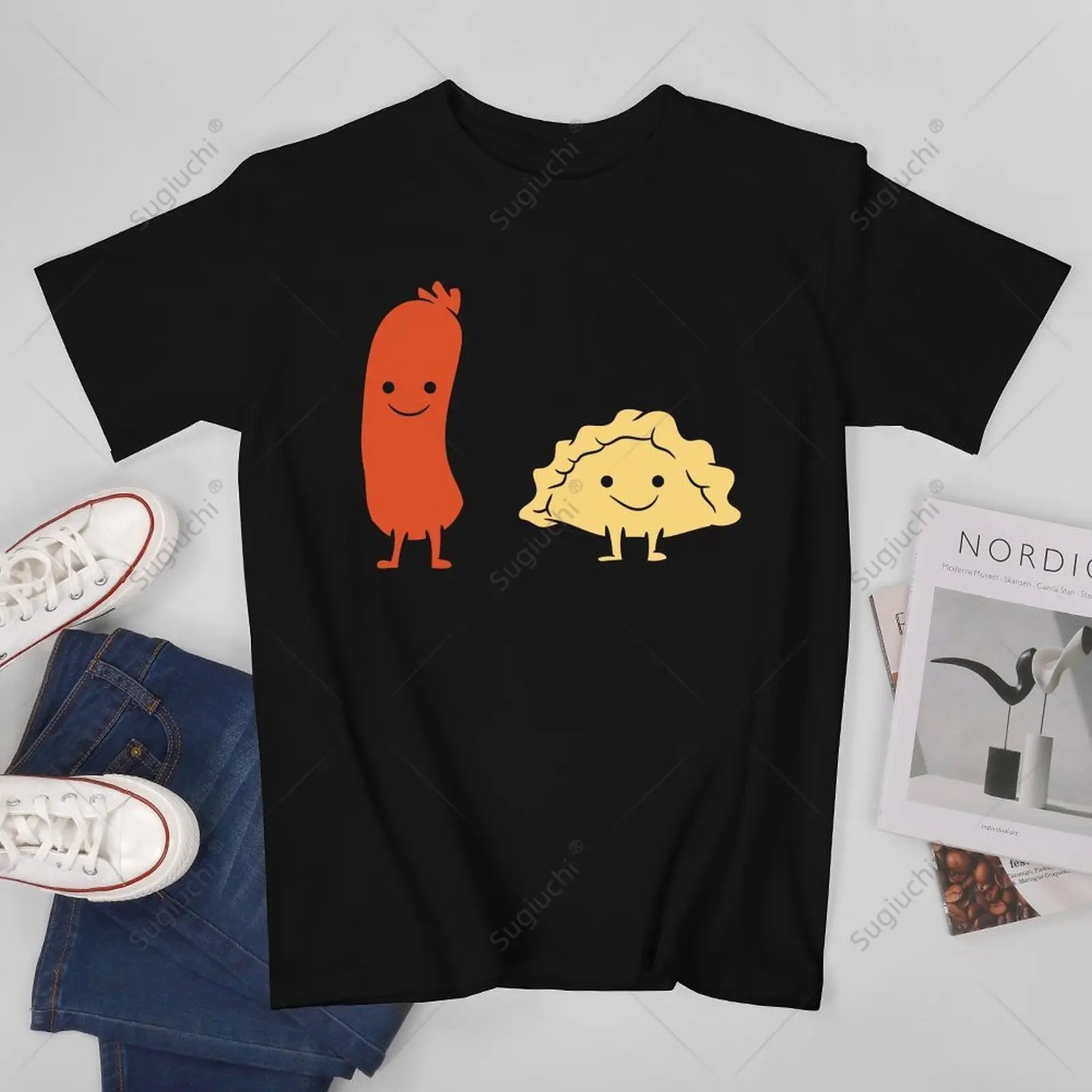 Unisex Men Pierogi And Kielbasa Polish Food Kielbasa And Pierogi Poland Polska Tshirt Tees T Shirts 100% Cotton T-Shirt