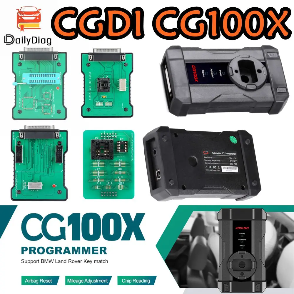 

Key Programmer CGDI CG100X New Generation Programming Tool for Airbag Reset Mileage Adjustment and Chip Reading Support MQB