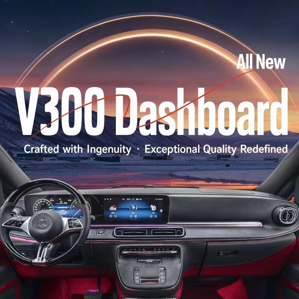V300 Luxury Plastic Dashboard for Vito W447 Dual Screen Digital Cockpit Infotainment Upgrade Full Conversion Kit All