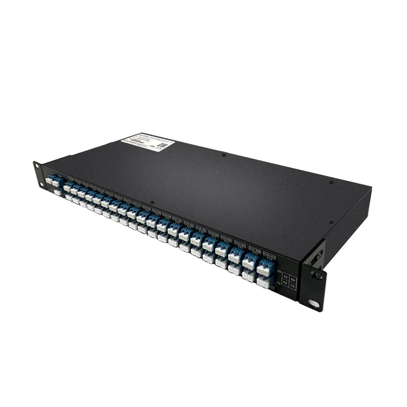 40CH DWDM 1U Rack Mount 100GHz 0.08nm Dual single Fiber MUX DEMUX; C21-C60 LC/UPC with Monitor port For telcom data center