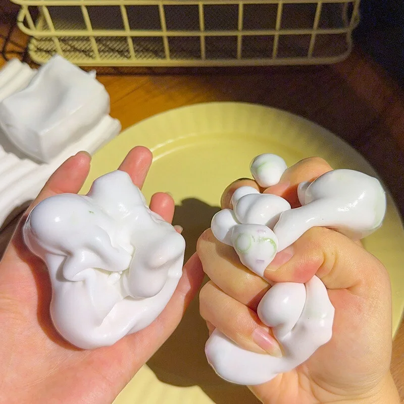 Tofu-Stressball Formbar Selbstgemacht Knuspriges Stressabbau-Spielzeug mit Befriedigenden Klangeffekten zum Befüllen von Bausteinen