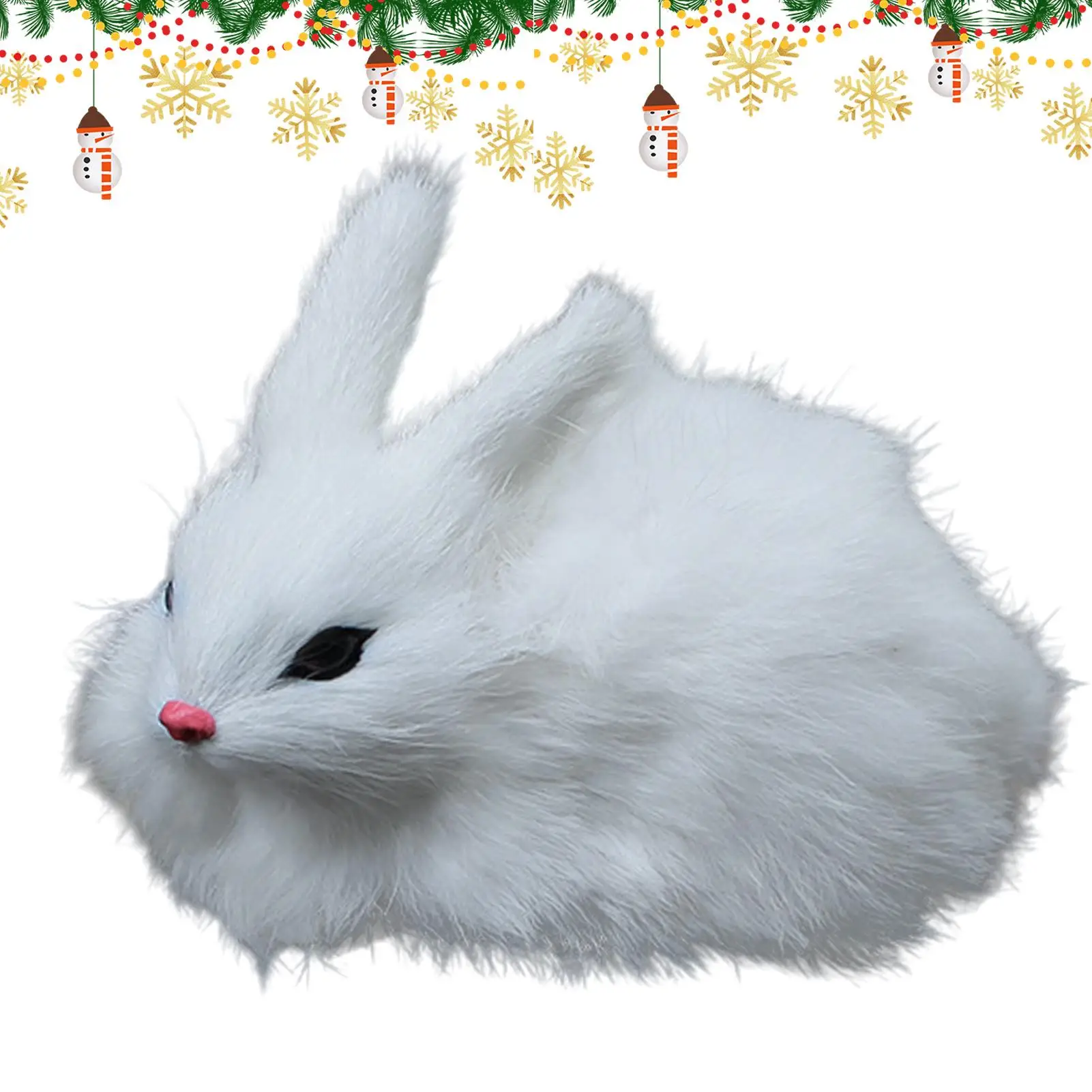 

Плюшевая кукла-кролик, очаровательный рождественский декор, плюшевая модель стола с кроликом, мягкий спальный компаньон, мягкая кукла-кролик для гостиной