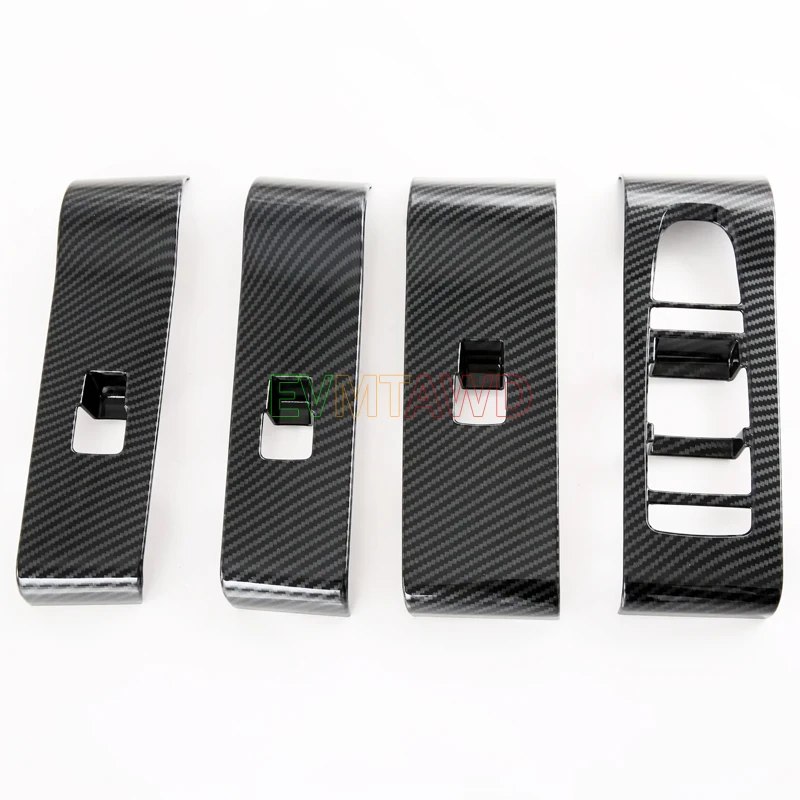 

For BYD ATTO 3 EV Yuan Plus Accessory 2024 Carbon ABS Car Window Control Panel Glass Lift Switch Cover Protector Trim Styling
