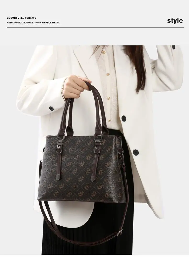 

2025 Stylish Korean - Style Handbag - Fashionable Printed Crossbody with Texture, Shoulder - Carry Option