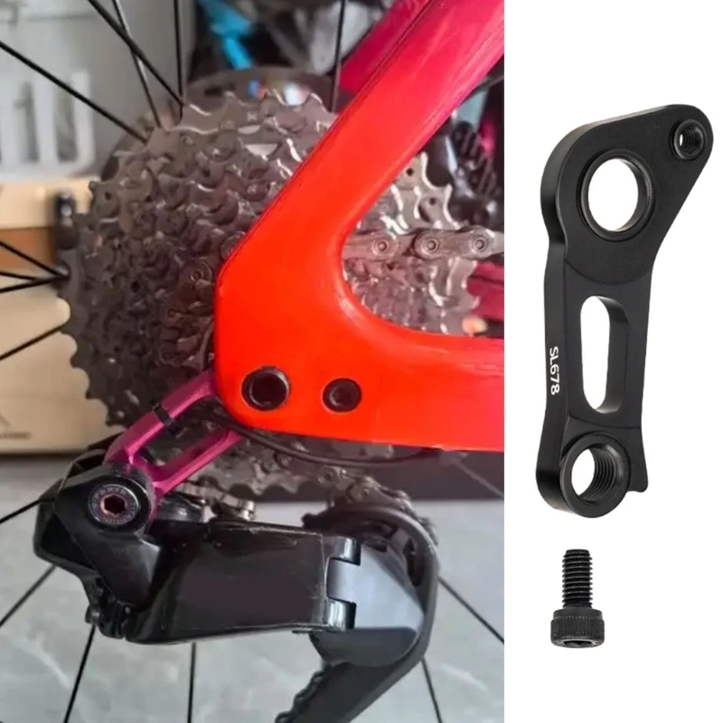 

G6DE Aluminum Alloy Bike Rear Derailleur Hanger Road Disc Thru Axles Tailhook Bicycles Accessories Easy Installation