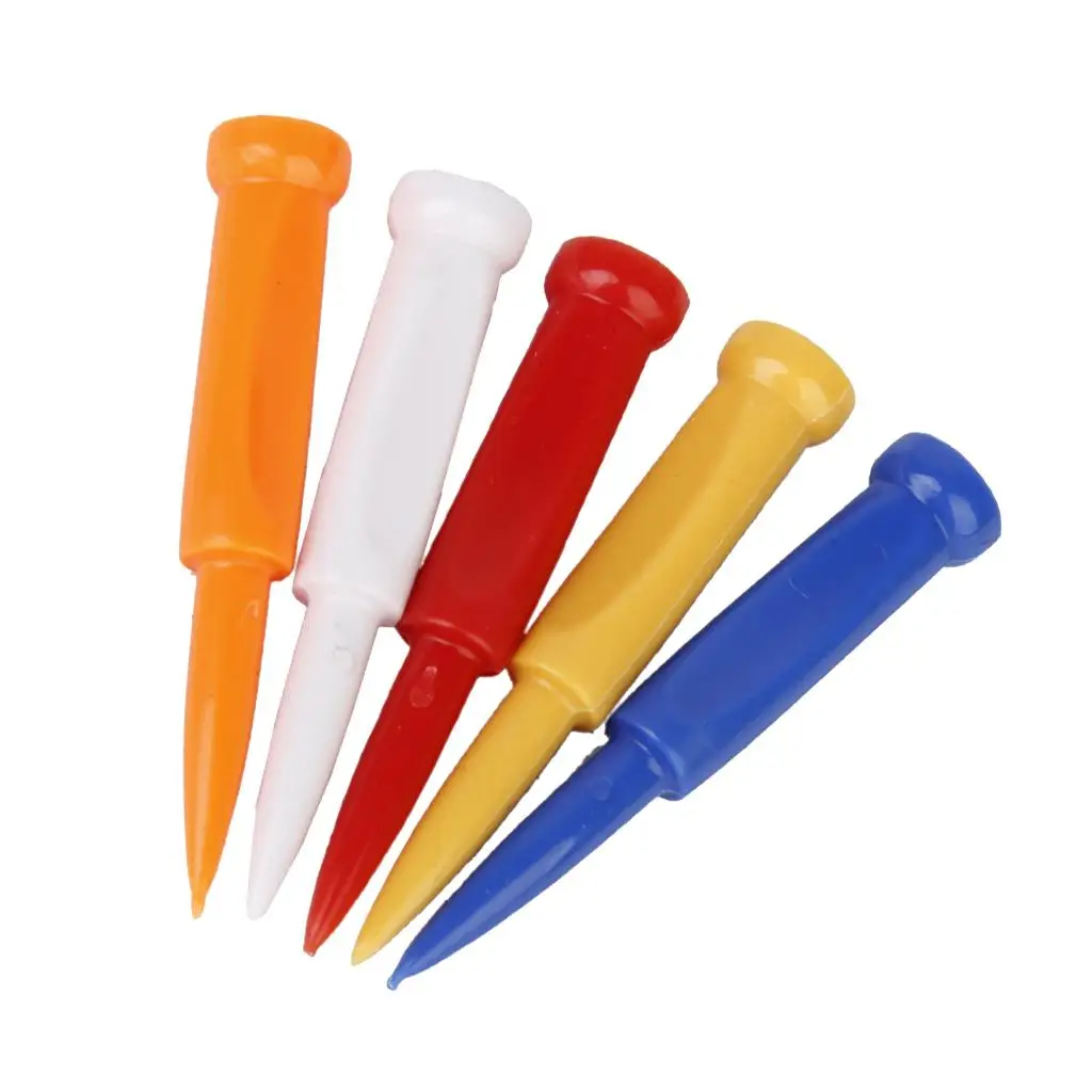 

35pcs 70mm 2-step Plastic Mixed Color Golf Tees Golfer Aids Accessories Tool