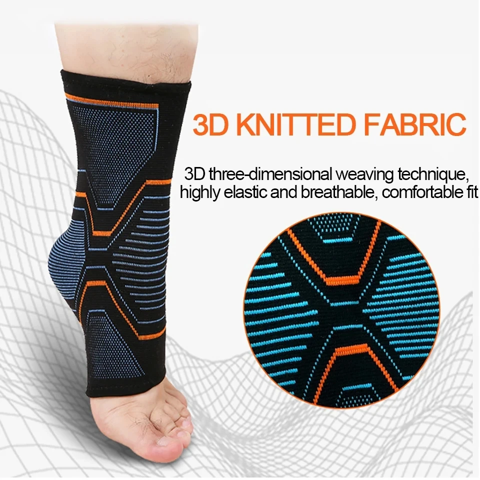 LOOGDEEL 1PCS Elastic Knitted Sports Ankle Support Brace Fitness Cycling Yoga Basketball Volleyball Foot Joint Ankle Protection