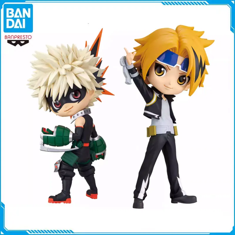 

BANDAI Original My Hero Academia Bakugou Katsuki Kaminari Denki Q Posket Anime Action Figure Desktop Ornaments Model Boys Gift