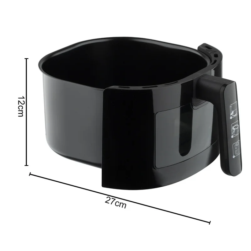 Large Capacity Air Fryer 6L - Fume-Free, Multifunctional Household Visual Electric Fryer for French Fries