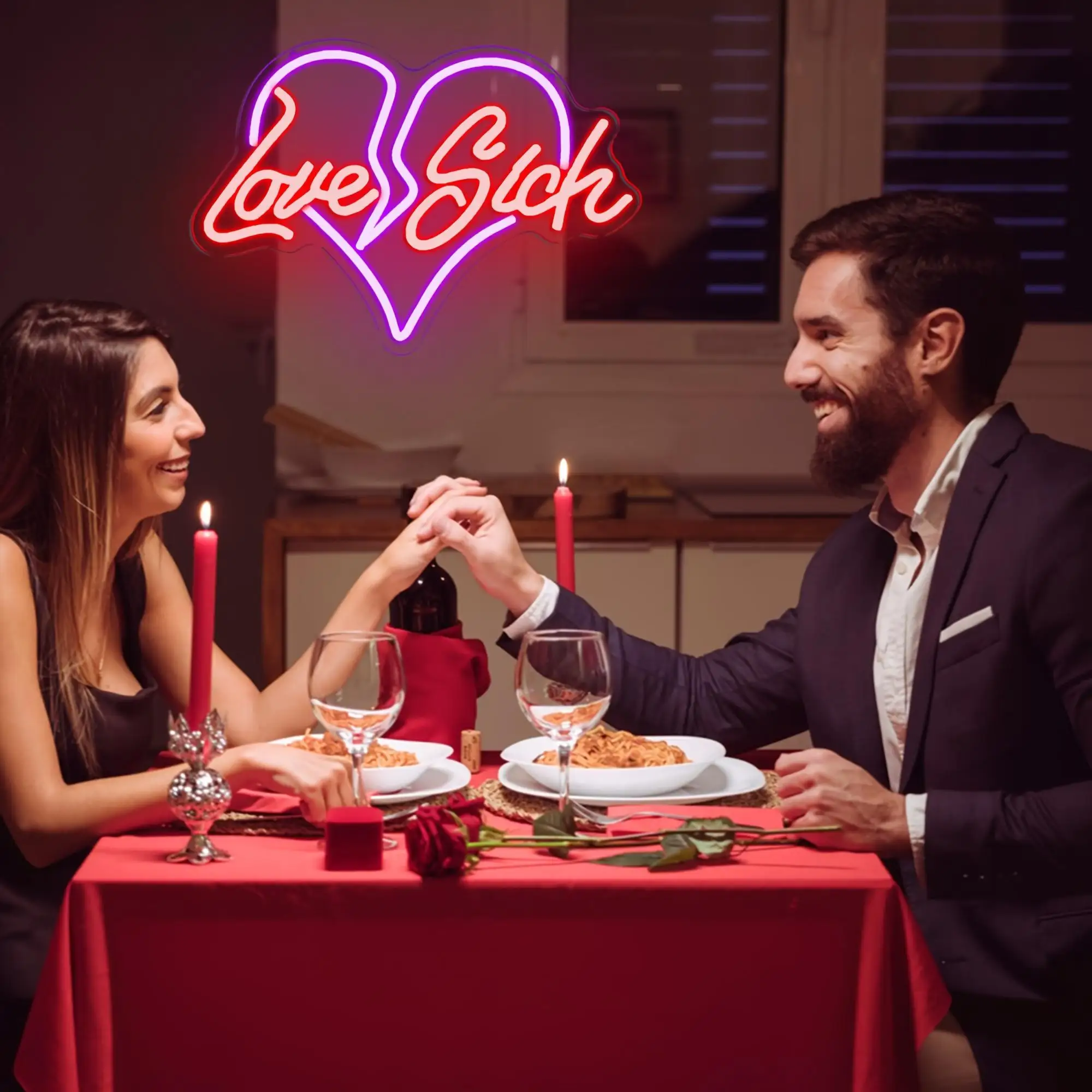 الحب مريض النيون ديكور الرجعية USB ضوء النيون عكس الضوء لغرفة الموسيقى استوديو صالة في سن المراهقة Hangout الحنين ديكور غرفة نوم الهدايا #6