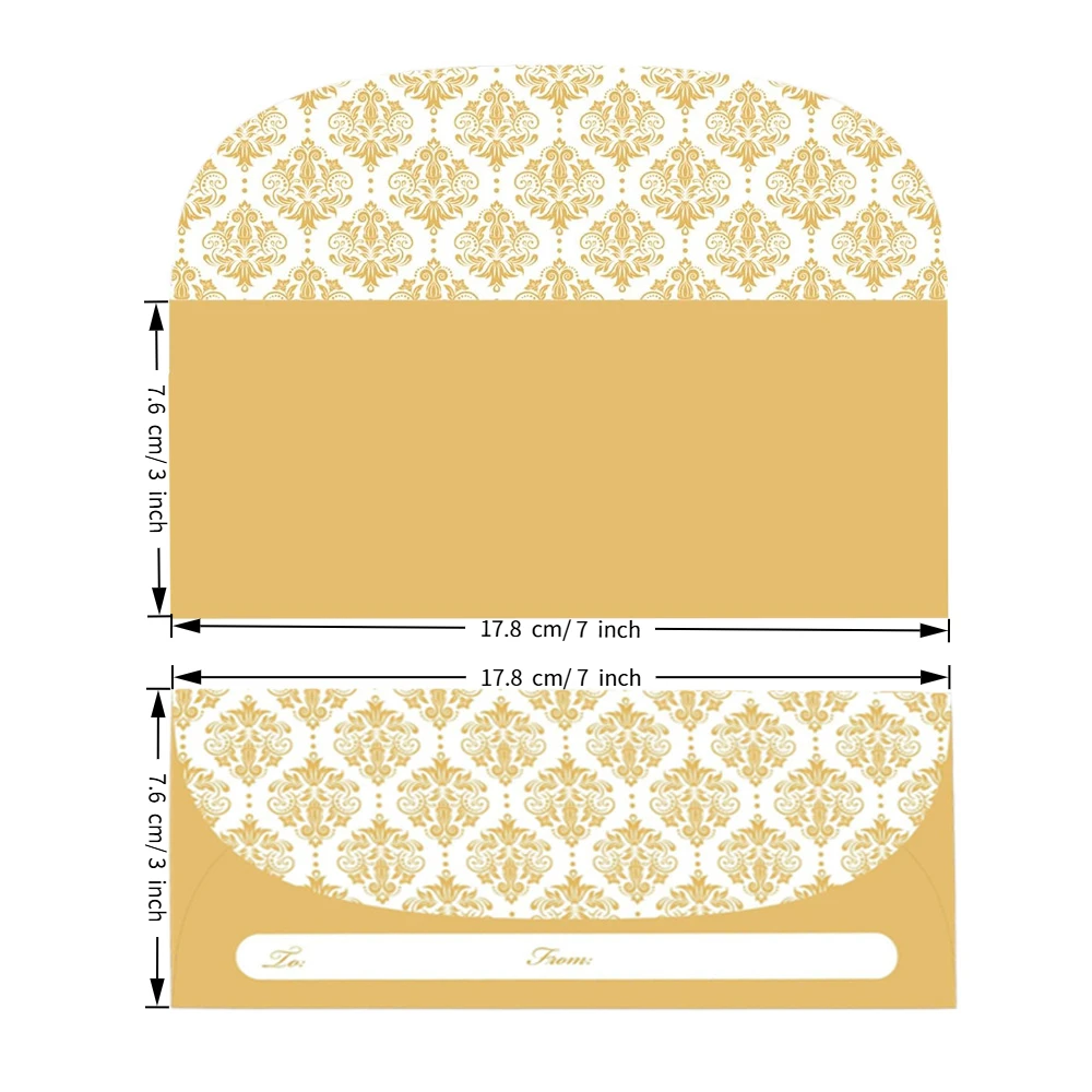 Fotografia 3: 25/50 unidades de envelopes para presentes em dinheiro com designs decorativos para aniversários, cerimônias de formatura, casamentos, embalagem de ótimo valor