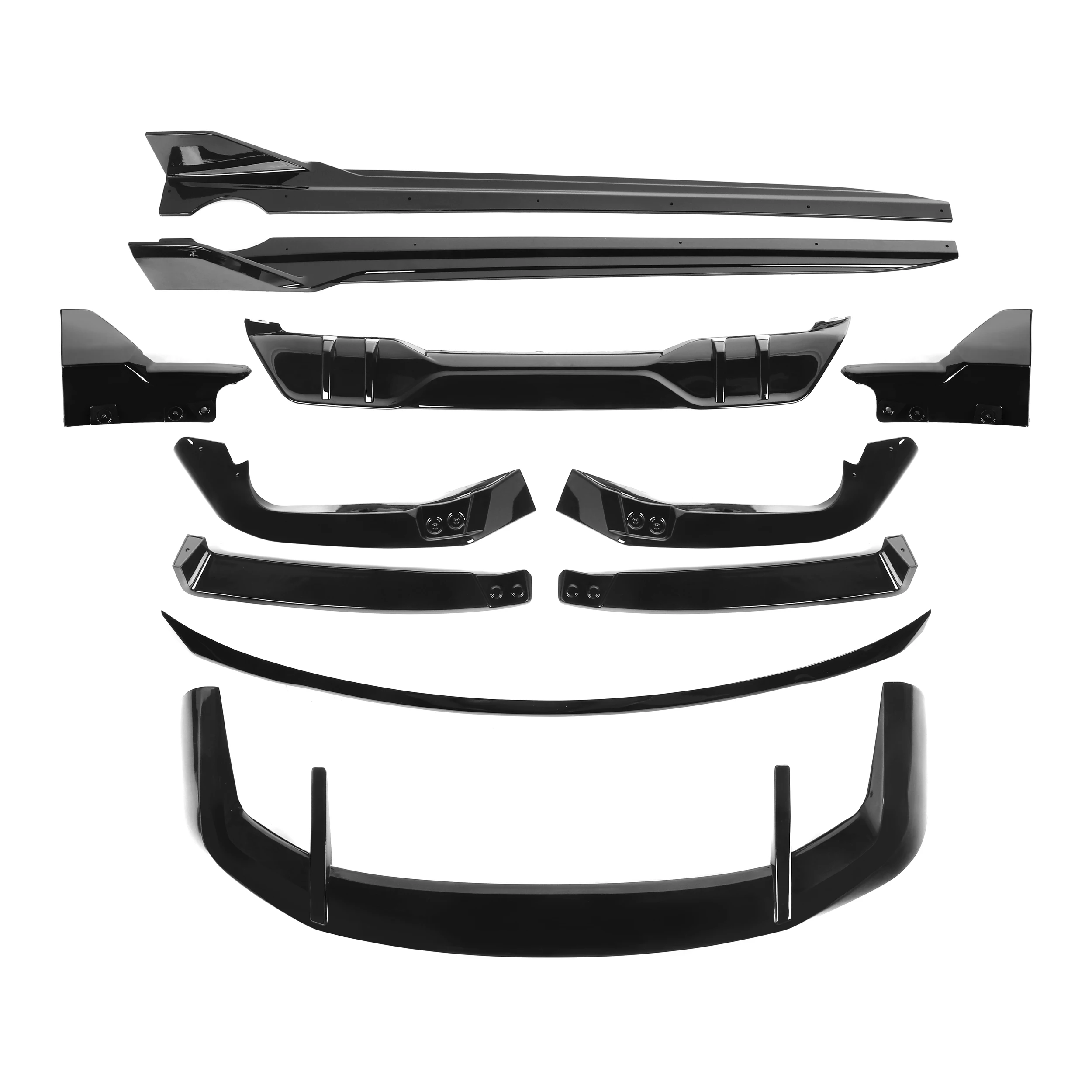 

G05 Body Kits ABS Gloss Black Front Lip Diffuser Splitters Side Skirts Spoiler Wings For BMW X5 G05 LCI Sports 2023+
