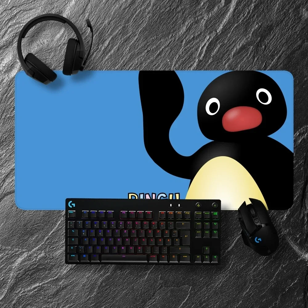 Pingu Penguin Mousepad Non-slip Lockedge Office Student Gaming Thickened Large Writing Pad Cushion