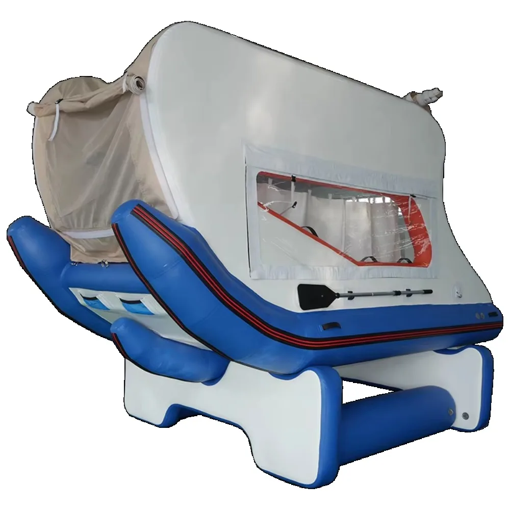 قارب قابل للنفخ جديد بحجم مخصص من SHUNYUAN مع محرك كهربائي بسعة 100-500 كجم للركاب لليخوت العائمة في الهواء الطلق #6