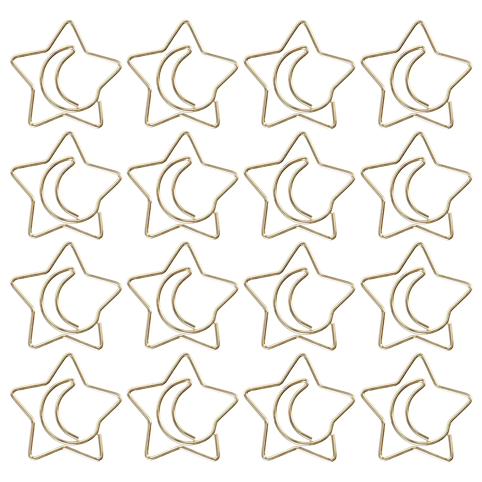 60pcs Star Moon Paper Clips Bookmarks Small Paper Clips For Office Files Homework Stationery Supplies Decorative Desk