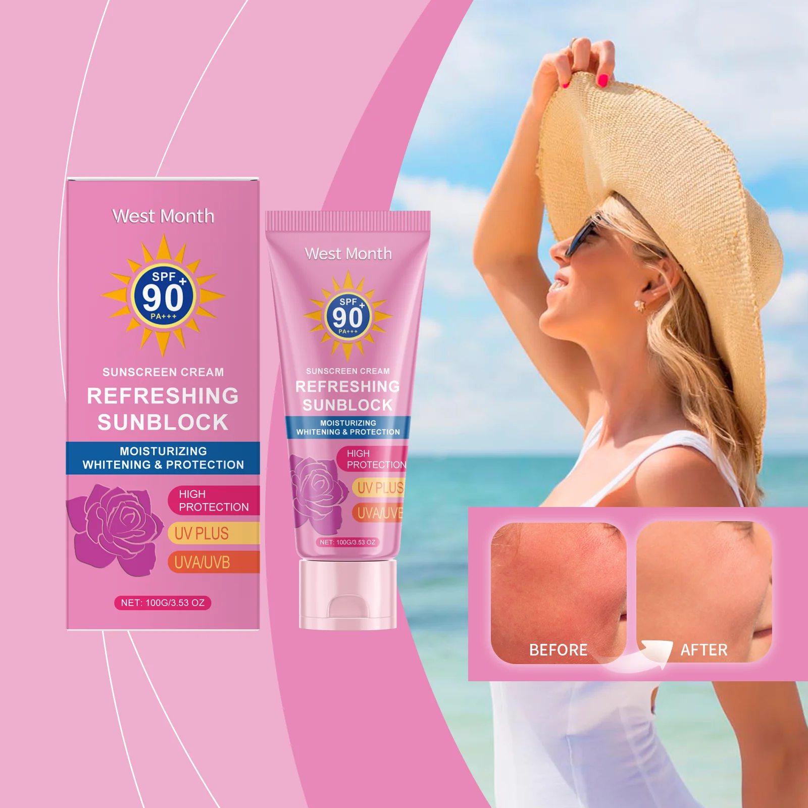 Crème protectrice éclaircissante pour l'isolation de la peau, protection hydratante extérieure, isolation et soin pour la peau du visage et du corps