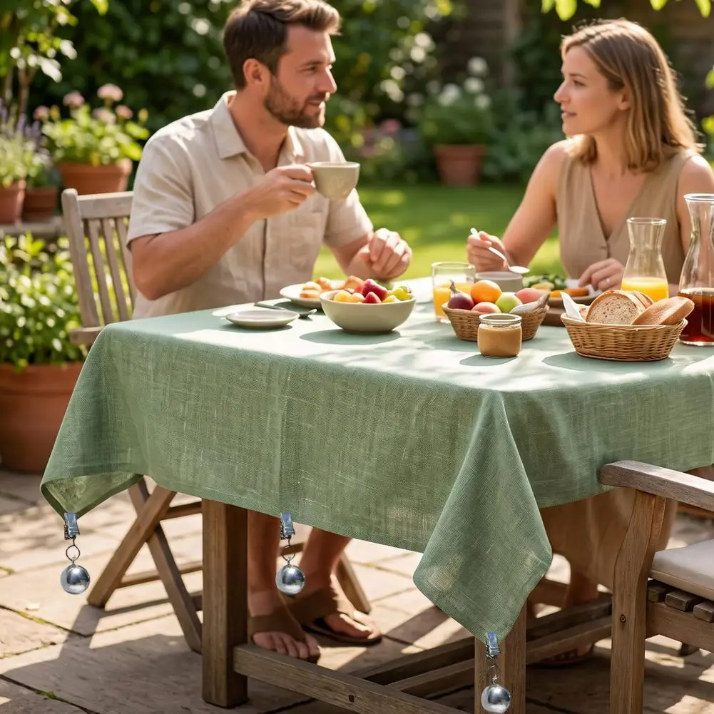 Tablecloth Weights Clips Table Cover Weighted Clamps Heavy Duty Metal Ball Tablecloth Weights with Clips Outdoor for Shower