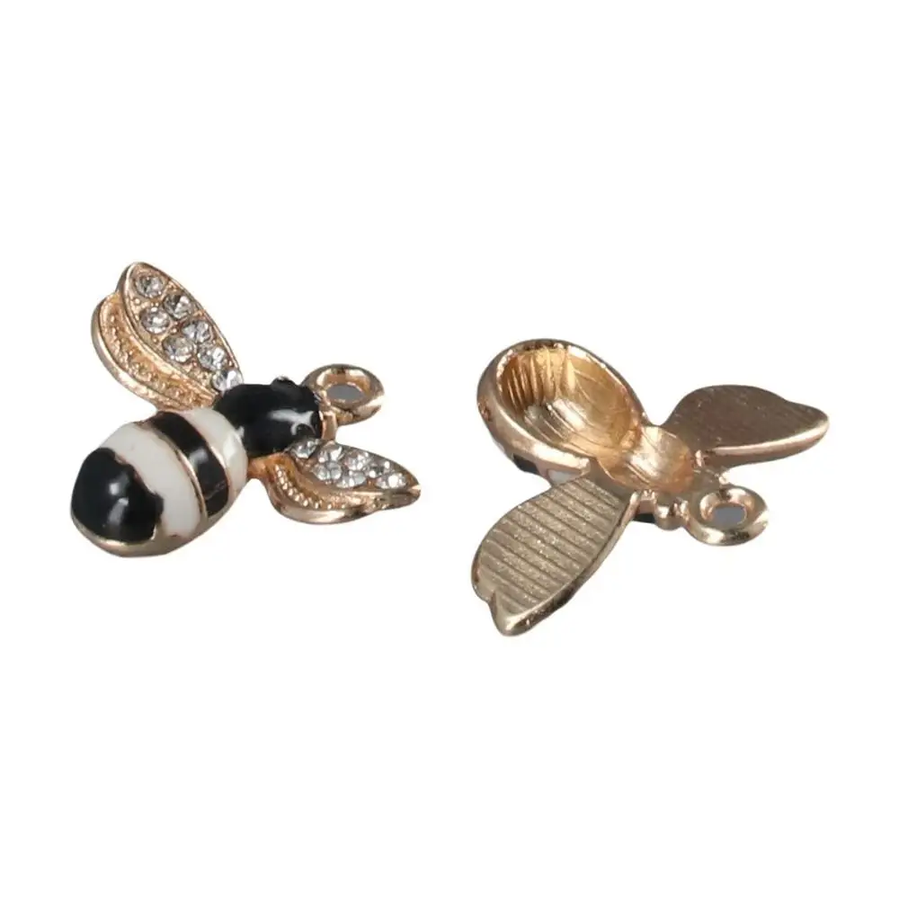 

40Pcs Bracelet 21x18mm Bee Charm Bee Enamel Honeybee Charms Jewelry Making