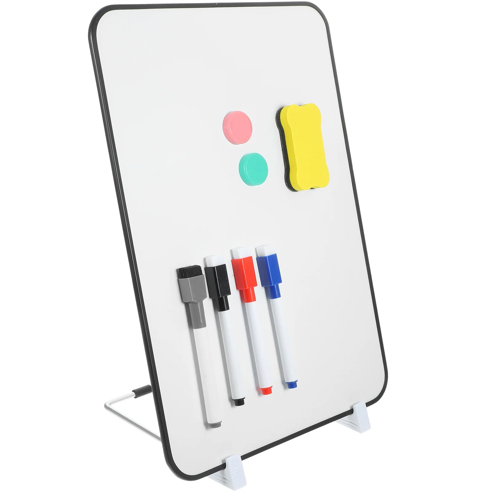 Double Sided Writing Board Whiteboard Dry Erase for Desk Desktop Metal Child Small Double-sided Office