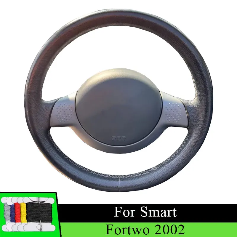 

Custom Artificial Leather DIY Car Steering Wheel Cover For Smart Fortwo 2002 OEM Automotive Grip Anti Slip Breathable