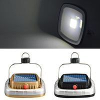 1pc Camping Lantern Solar USB Rechargeable LED Handheld Hook Garden Light Outdoor Tent COB Lighting Lamp Replace Accessories