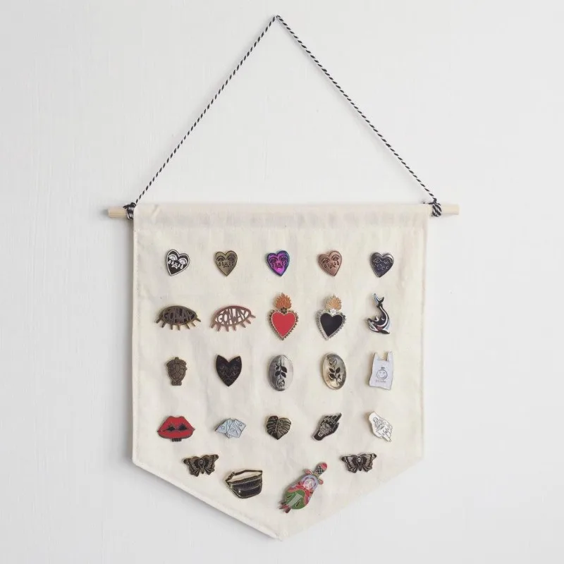 Small Pin Display Pennant Banner, 1Pc Blank Canvas