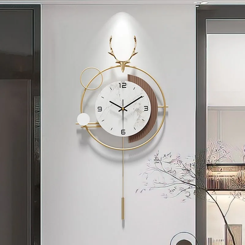 77*45cm L large dropshipping products 2024 modern luxury wall hanging clock decorative large metal wall watch clock home decor