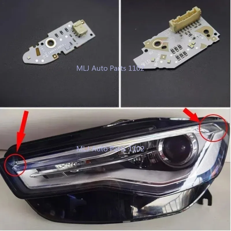 

НОВЫЙ светодиодный модуль дневных ходовых огней OE # Низкая версия для Audi A6 C7 2016 2017 2018 DRL чип печатная плата