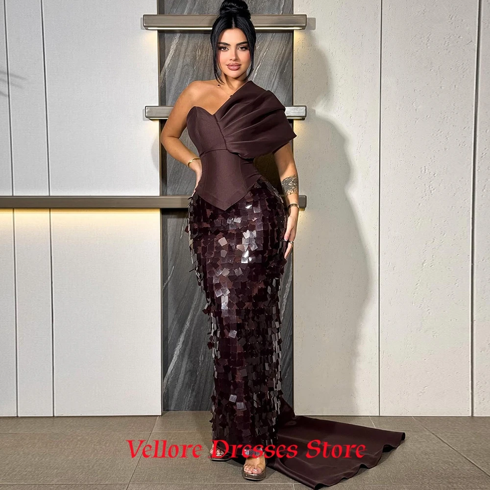 Luxury Satin Mermaid Evening Dress Graceful Panel Train Customized Prom Dresses Delicate Sequined Special Occasion Gowns image 6