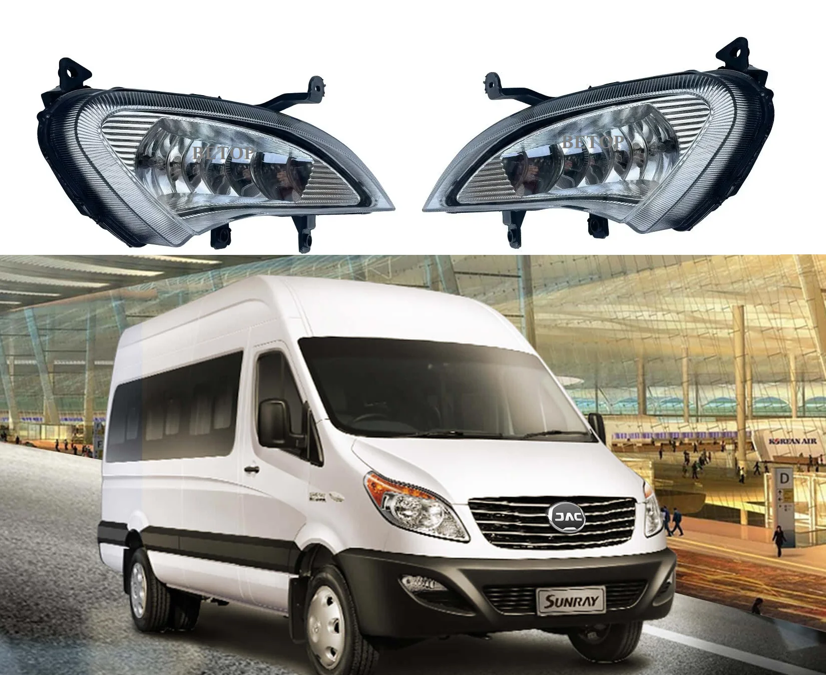 

1 Pcs Front Fog Lights, Front Bumper Lights For JAC Sunray