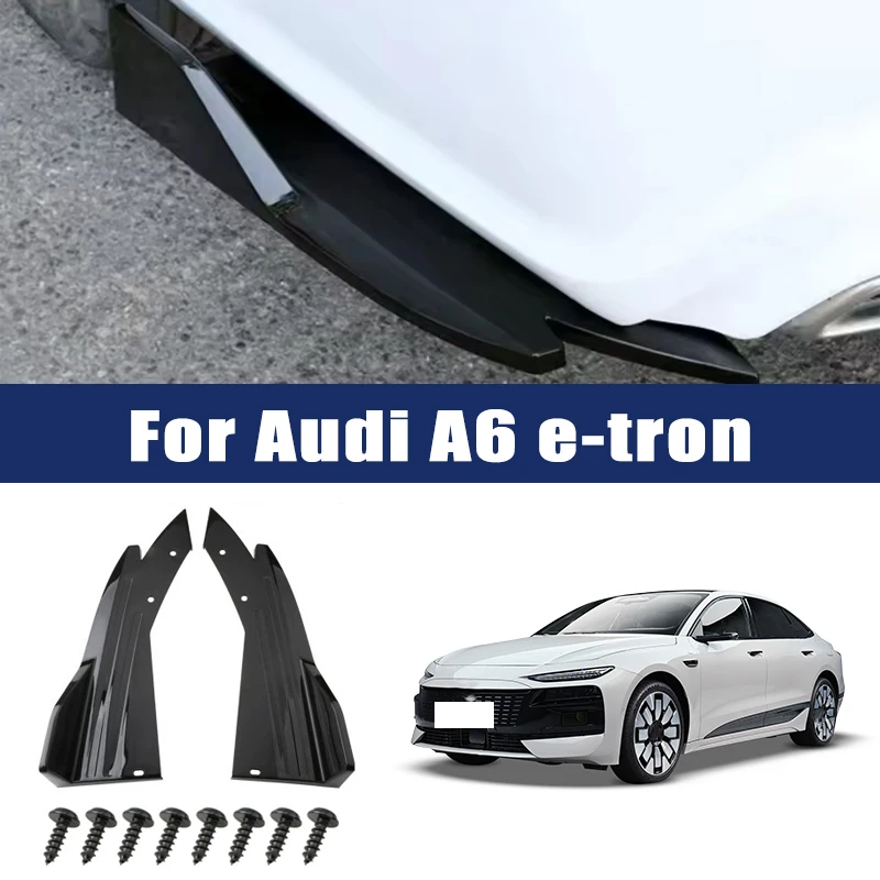 

Car Rear Bumper Spoiler Lip Carbon Fiber Wing Trim Anti-crash Diffuser Side Skirt Wrap Angle Splitter For Audi A6 E-tron
