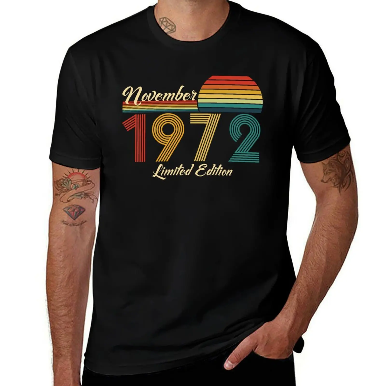 

November 1972 Years Of Being Awesome Limited Edition Since Old Vintage Tees T-Shirt t shirts for man graphic cars T-Shirt