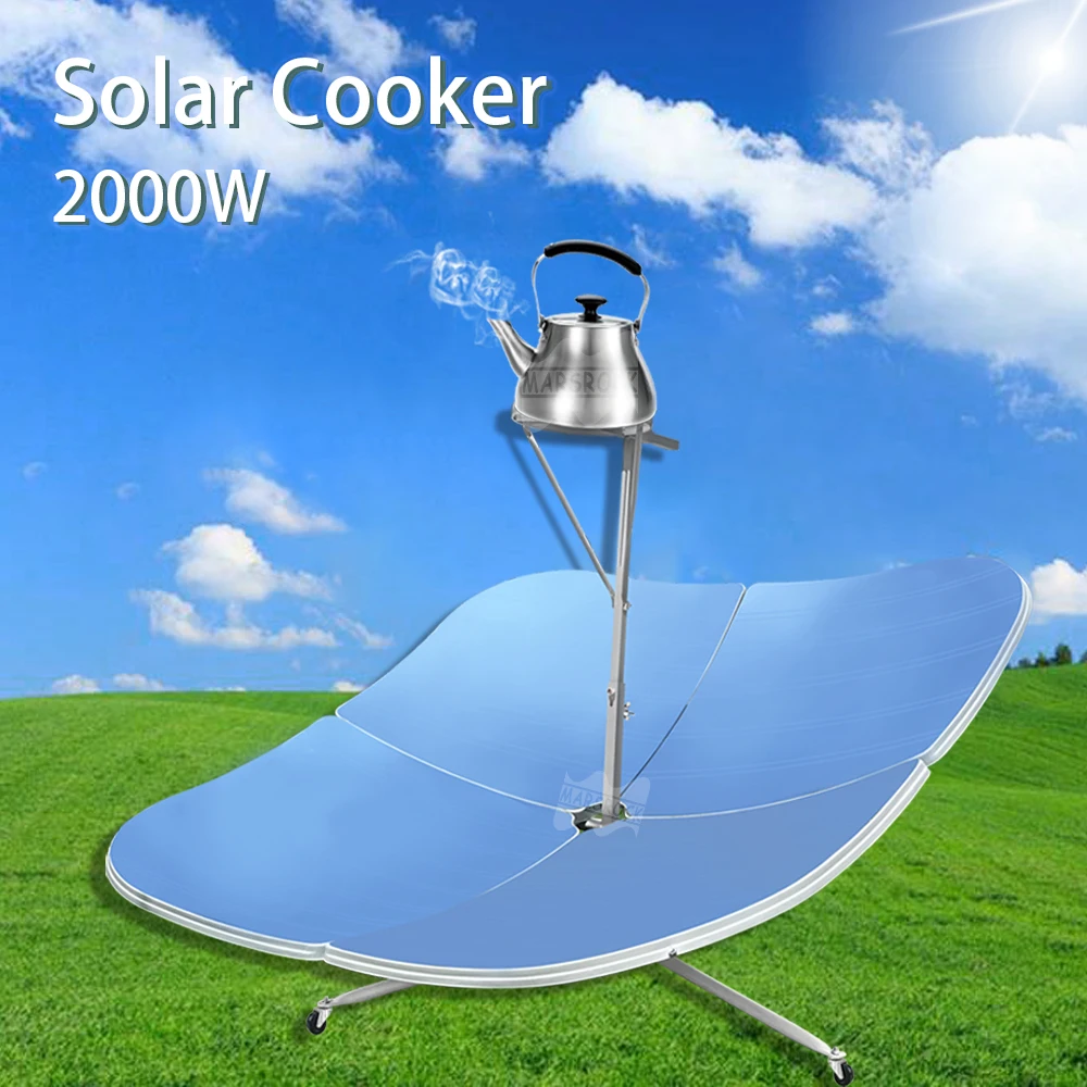 2000W Solar Cooker Outdoor Easy installation Rectangular Portable BBQ Sun Reflective Heaters Solar Power Stove Oven for Camping