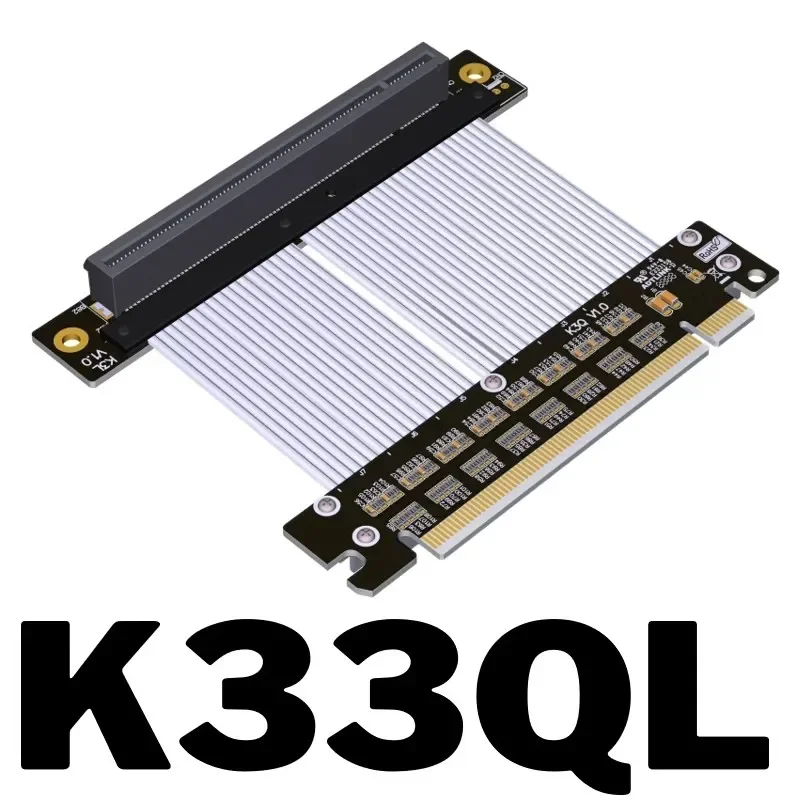 Imagem -03 - Adt-link Pcie 4.0 16x Riser Cabo Gen4 X16 Pci Express Riser Extensor Flexível de Alta Velocidade Gpu Riser Jogos para Placas Gráficas de pc