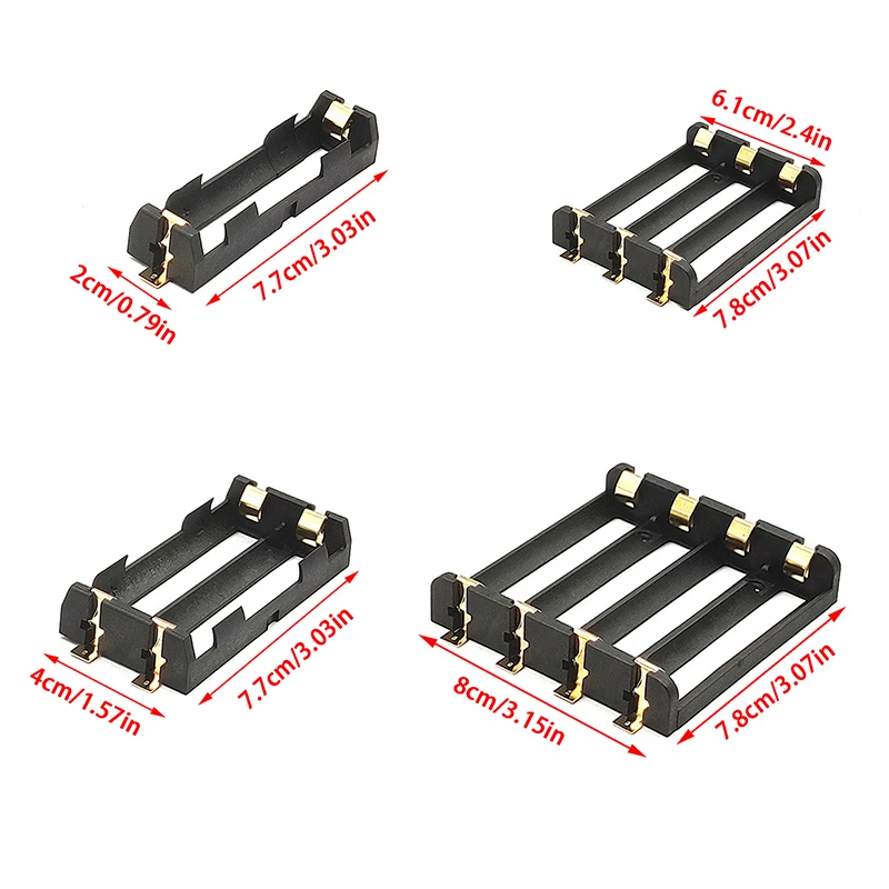 18650 uchwyt na baterię 18650 opakowanie na baterie futerał do przechowywania Bank kontenerowy z brązowymi szpilkami