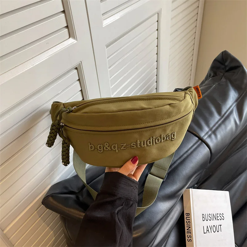 

Women Waist Bags Casual Hip pack Street style Women Belt Bags Canvas Chest Bag Waist Pack Unisex Fashion Shoulder Crossbody Bag