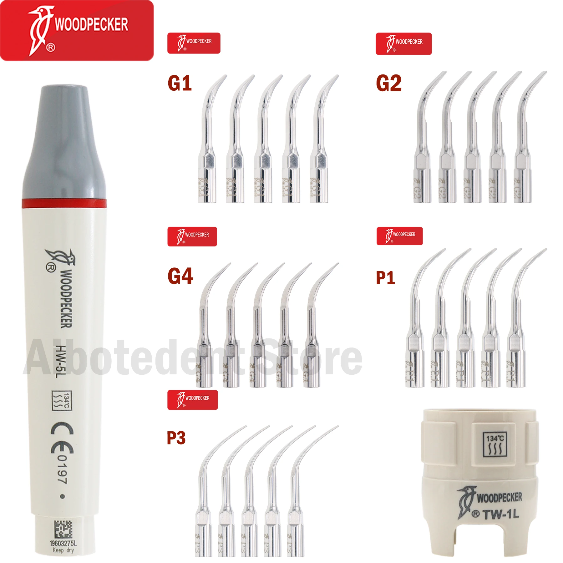 

Original Woodpecker Dental Ultrasonic Piezo Scaler LED Handpiece Tips fit EMS