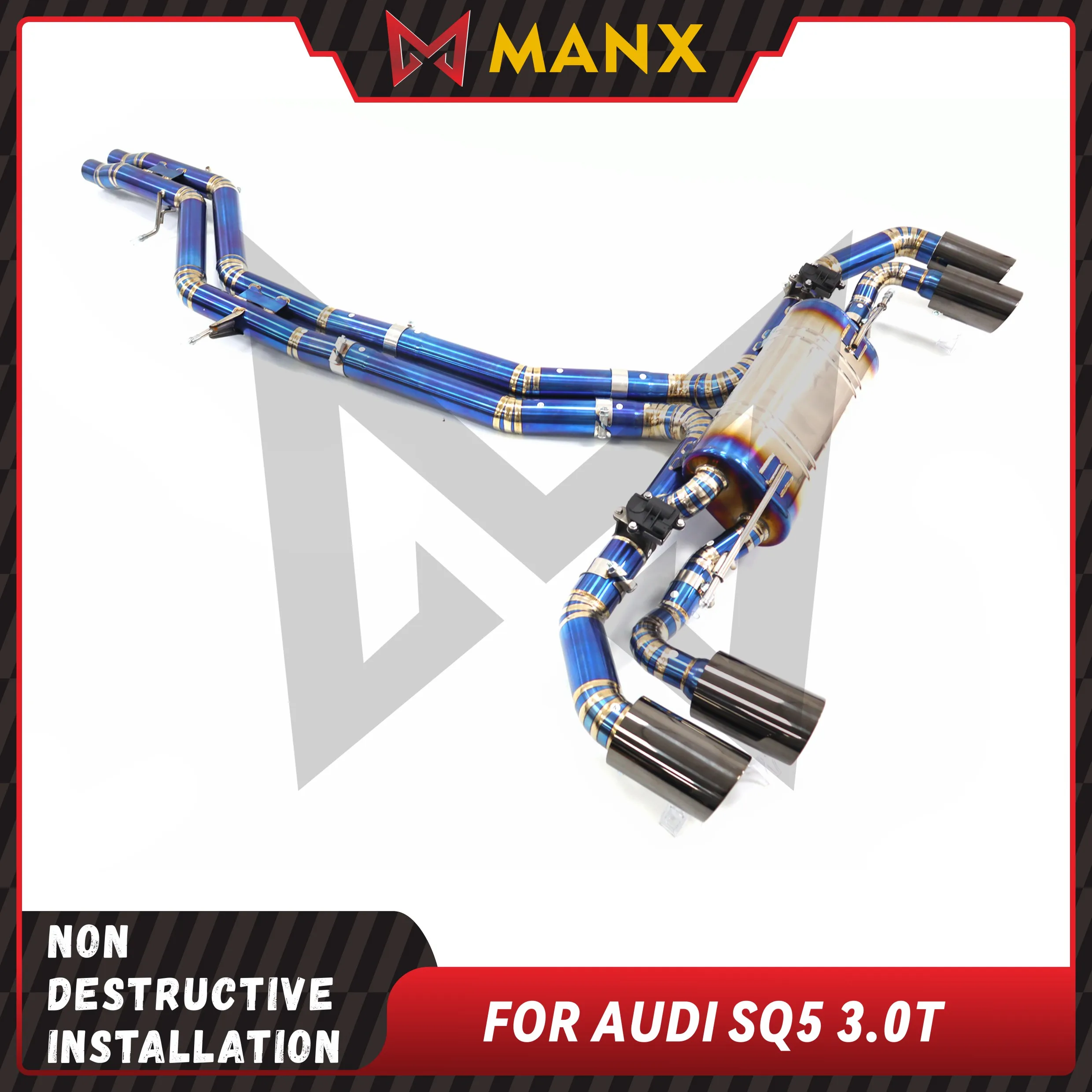 

High Performance MANX Catback For Audi SQ5 3.0T Focus On Titanium Alloy High Quality With Electronic Valve Muffler Tips