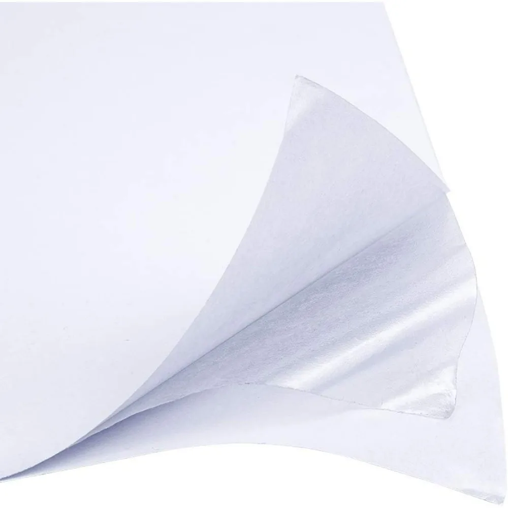 20 Sheet 8.3x5.7 Inch Double Sided Sticky Sheets White Self Adhesive Tape (0.2mm) Sandwich Layer with Double Side Tape