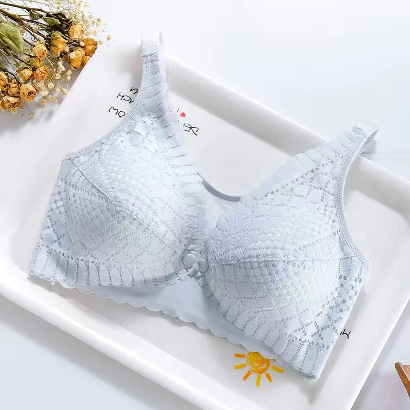 1pcs Breastfeeding Breastfeeding Pregnant Women Breastfeeding Underwear Front Buckle No Buckle Steel Ring Thin Bra Breastfeeding