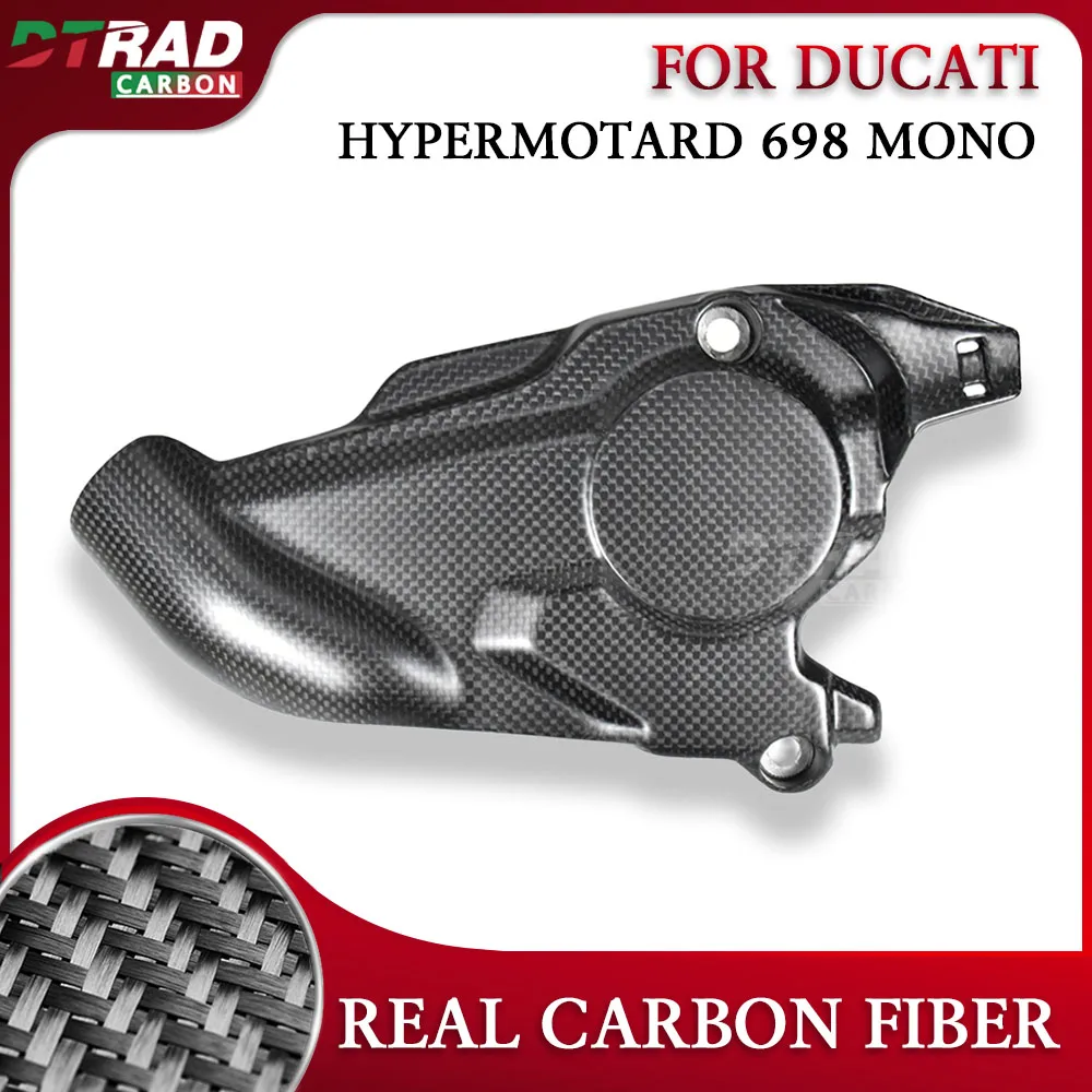 

For New DUCATI Hypermotard 698 Mono RVE 2024 2025 Carbon Fiber Engine Cover Right Side Protection Cap Fairing Kit Accessories