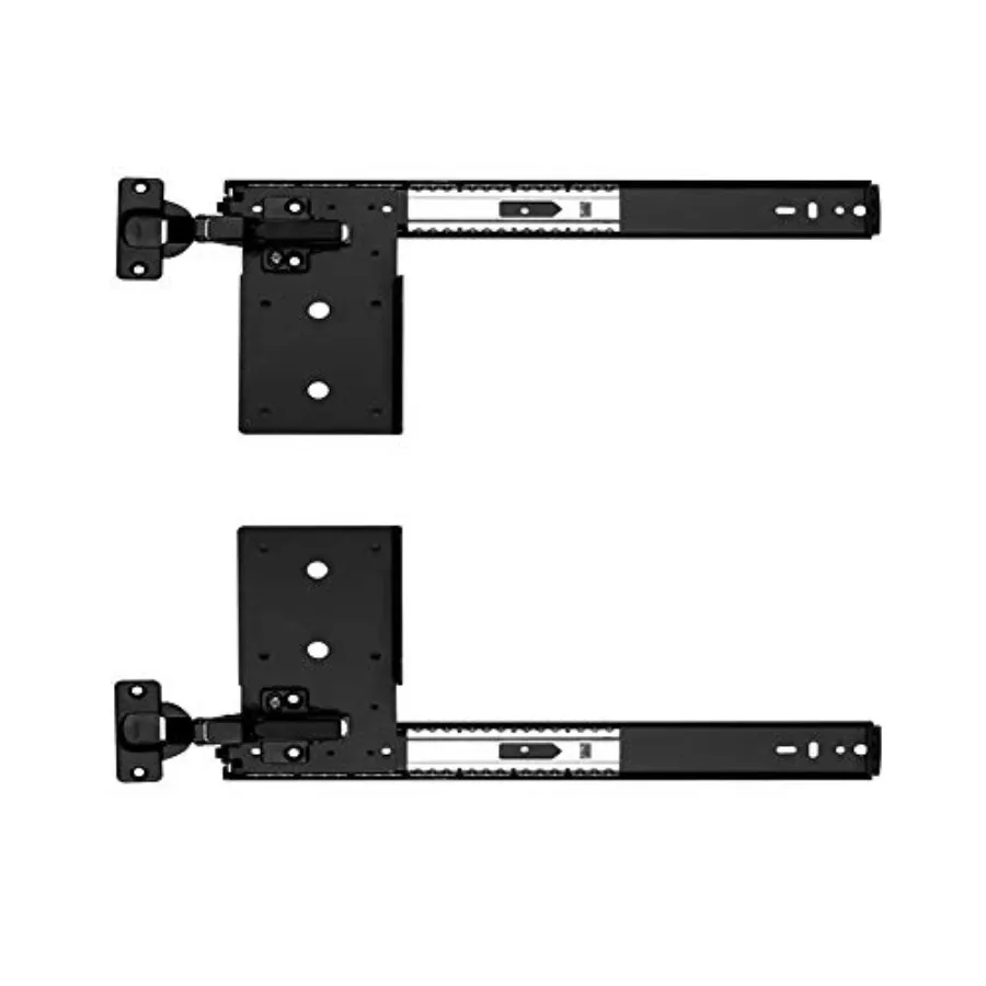 

Knape and Vogt KV Pivot Door Slide Hardware Inset Application Self Closing 14 1/8" Slide Kit Black