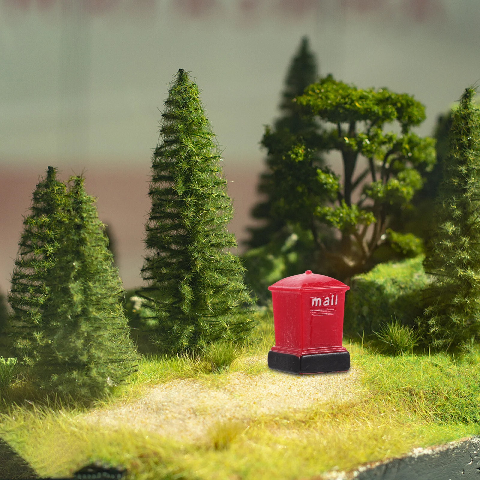 4 Pezzi Mini Cassetta Postale in Resina per Micro Paesaggi, Decorazione per Scrivania, Giardino, Accessori per Case in Miniatura, Ornamento per Prato