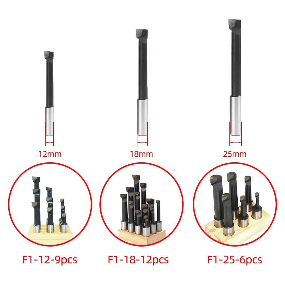 TULX Boring Bar Set Tungsten Carbide Bar Boring Head MT2 MT3 MT4 R8 BT NT Boring Bar Set Boring Device F1 Boring Tool F1 Boring