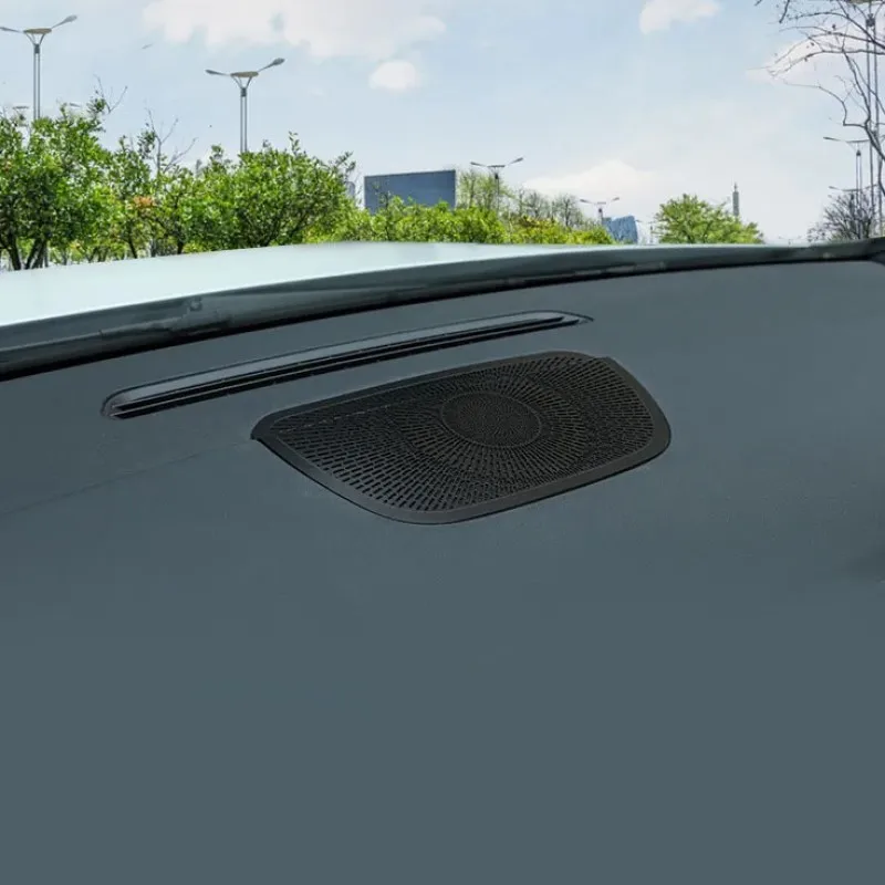 Pegatina de aleación de aluminio para el panel del altavoz del tablero del coche, cubierta decorativa para Mercedes Benz Clase A 180 200 2019-2021, accesorios interiores