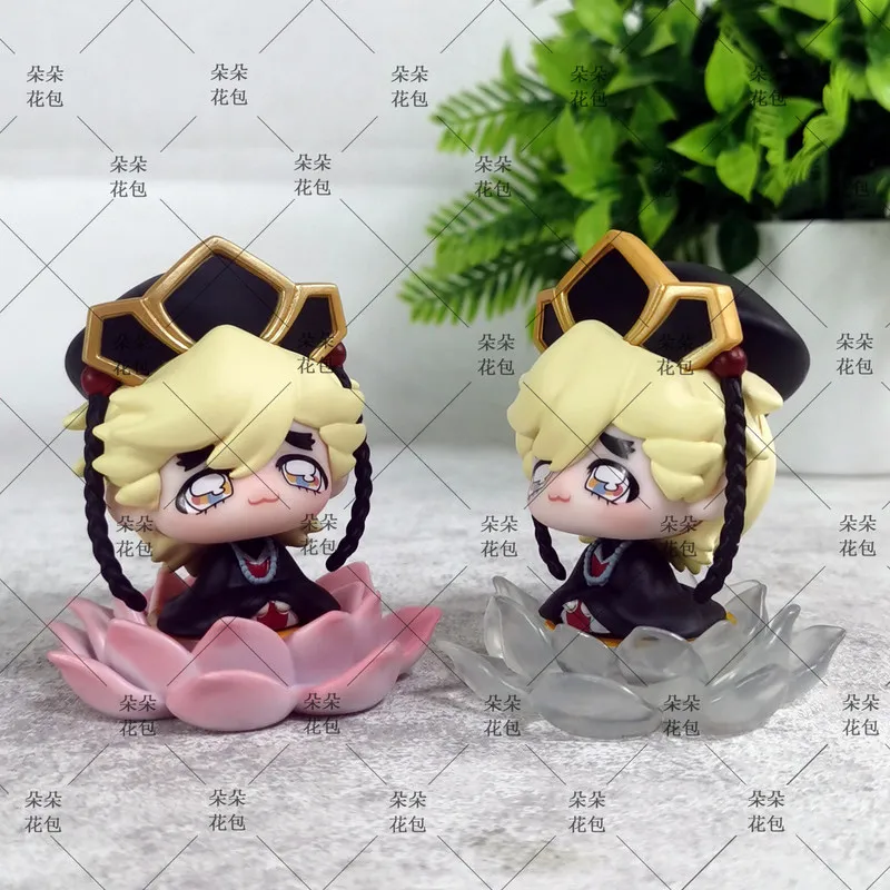 Anime Demon Slayer Douma Chibi Figur Lotus Sitzende Pose Nudelstopper Auto-Deko Computer-Gehäuse-Ornament Sammlerstück