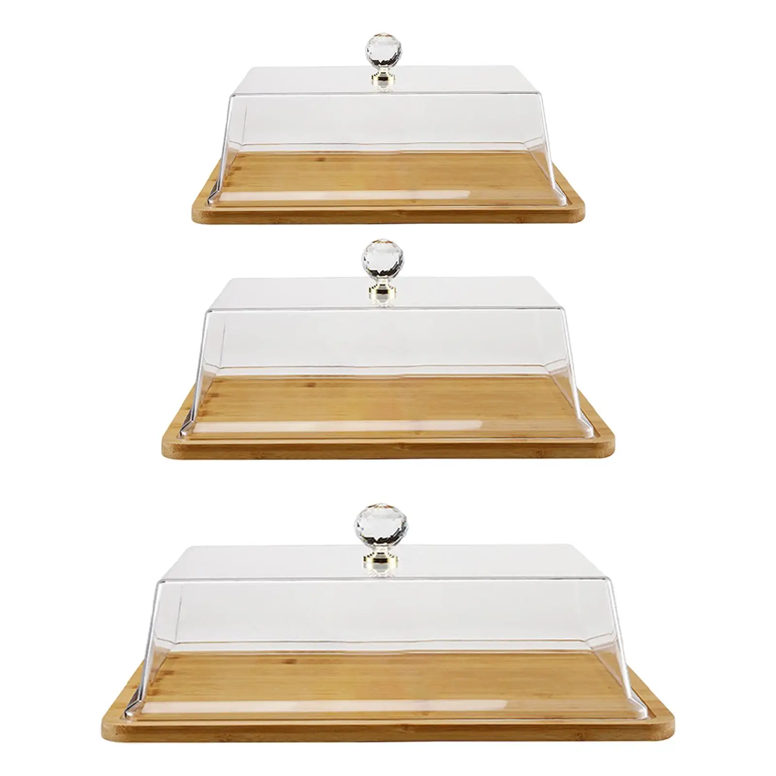 Cake Stand with Glass Cover Serving Tray for Party Shop Display Restaurants