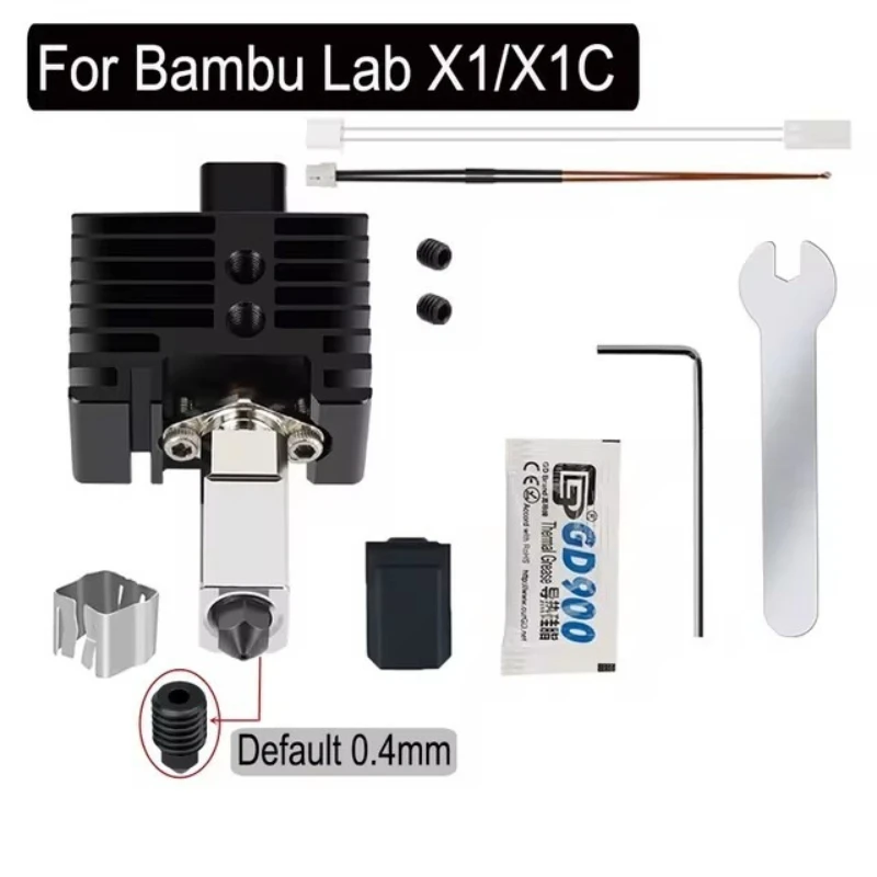 3D Printer Hotend Kit Heater For Bamboo Lab P1P P1S X1 X1C 3D Printer Hotend Kit Extruder Assembly Spare Parts view 2